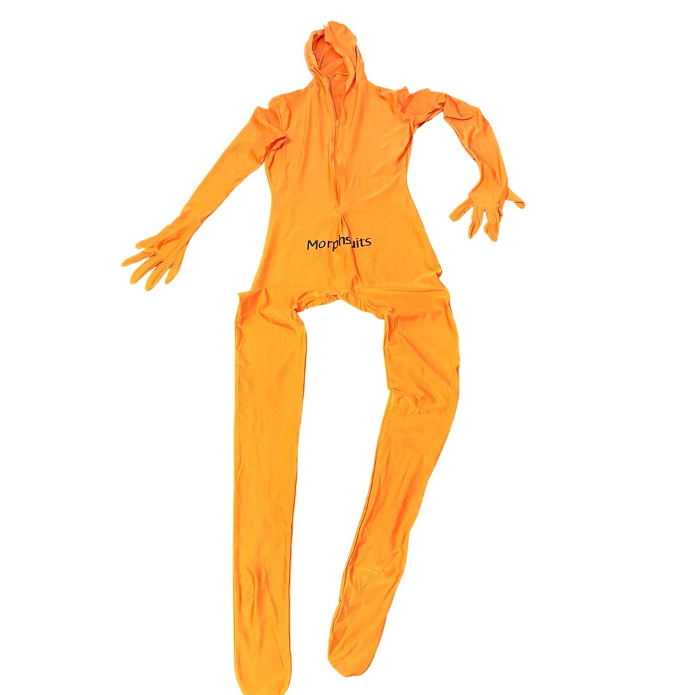 Morphsuits Original Full Body Spandex Costume Set Orange & Green Size Medium 2pk